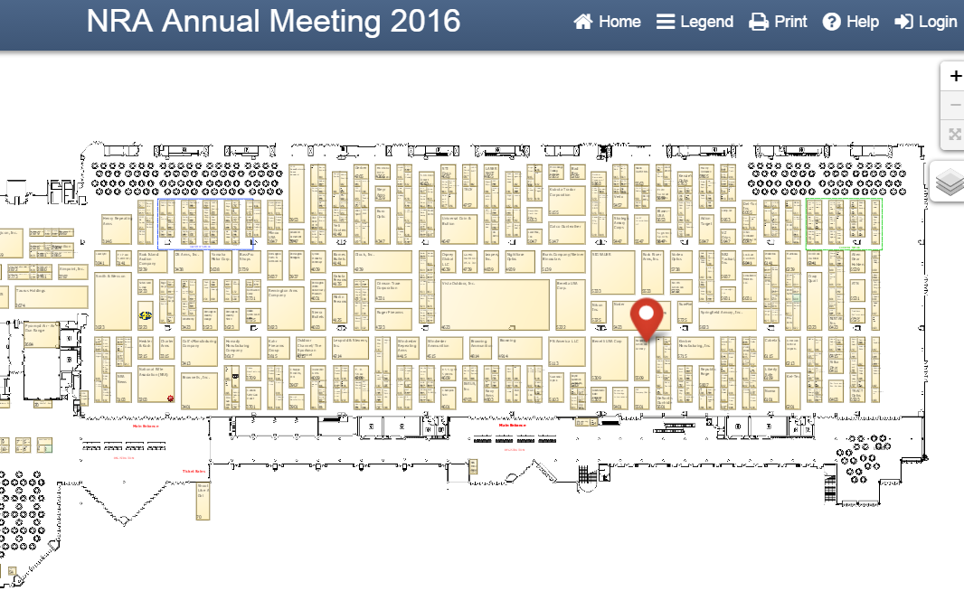 NRA 2016 Exhibitor map